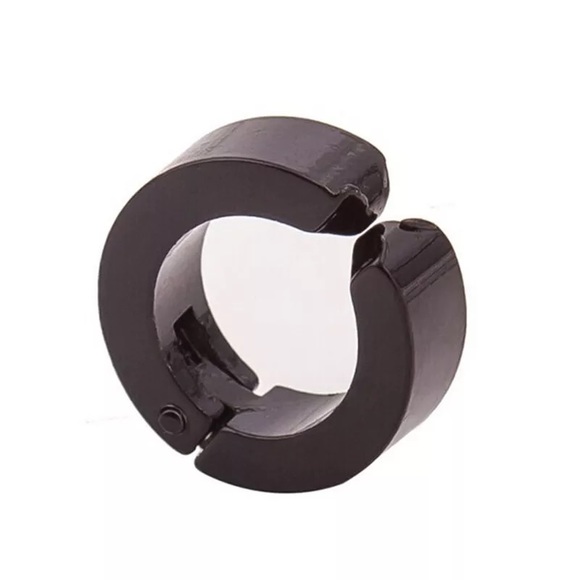 🌺stunning Gothic Rock hiphop round Multicolor Titanium steel ear cuff clip ring - Picture 8 of 16